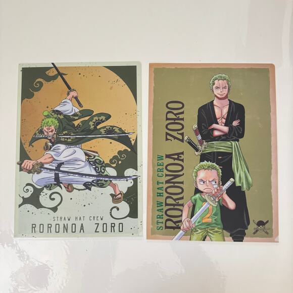 4 One Piece Full Force Ichiban Kuji Prize Visual Art Sheet Clear File Poster - Picture 8 of 10